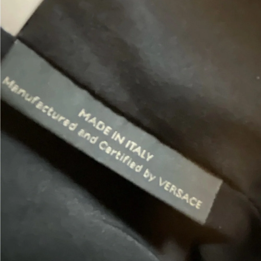 GIANNI VERSACE Leather Top Vest Jacket SZ40 Italy 6 USA Bolero 90s woman’s black - Picture 11 of 16